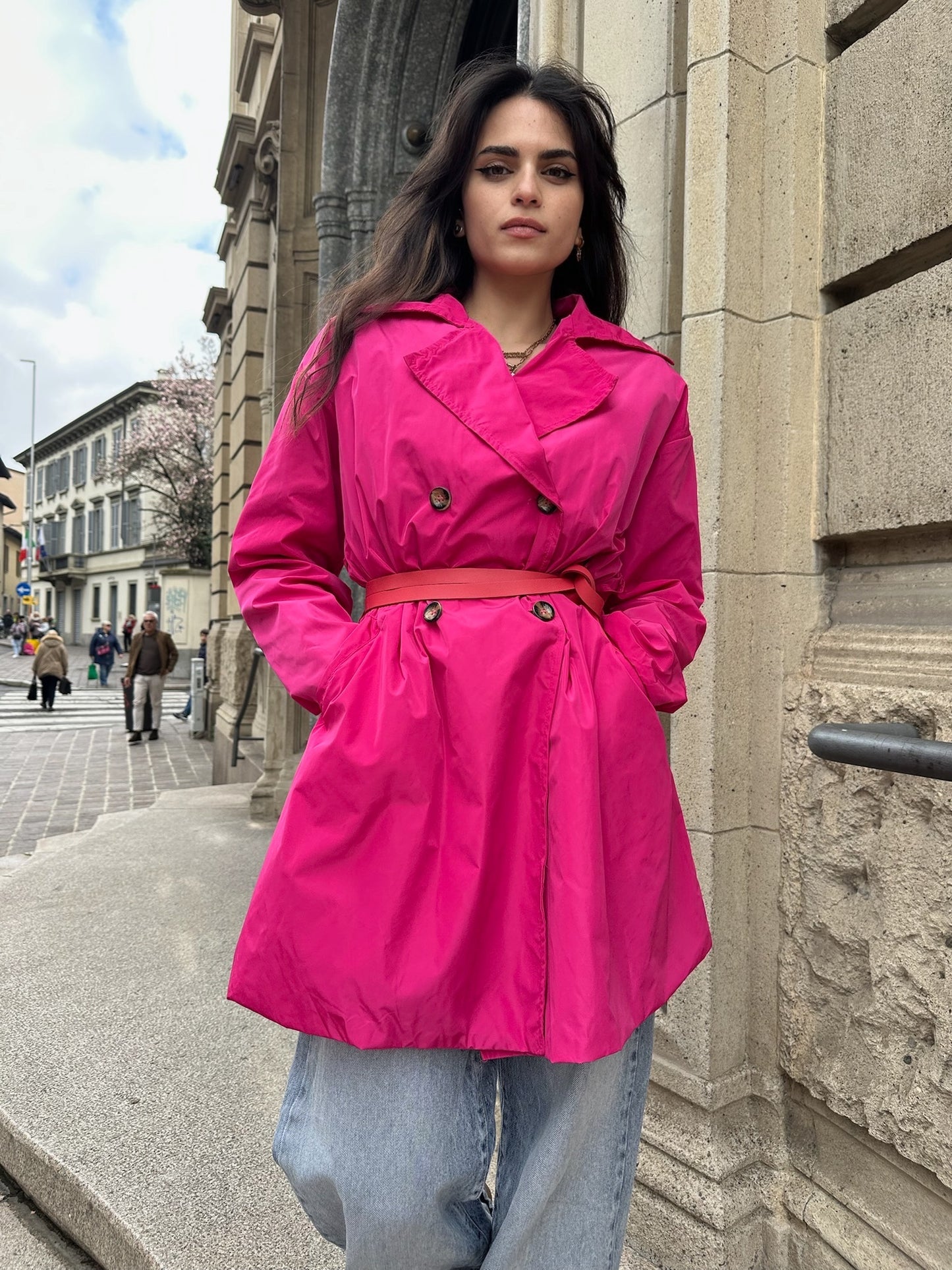 Trench in nylon