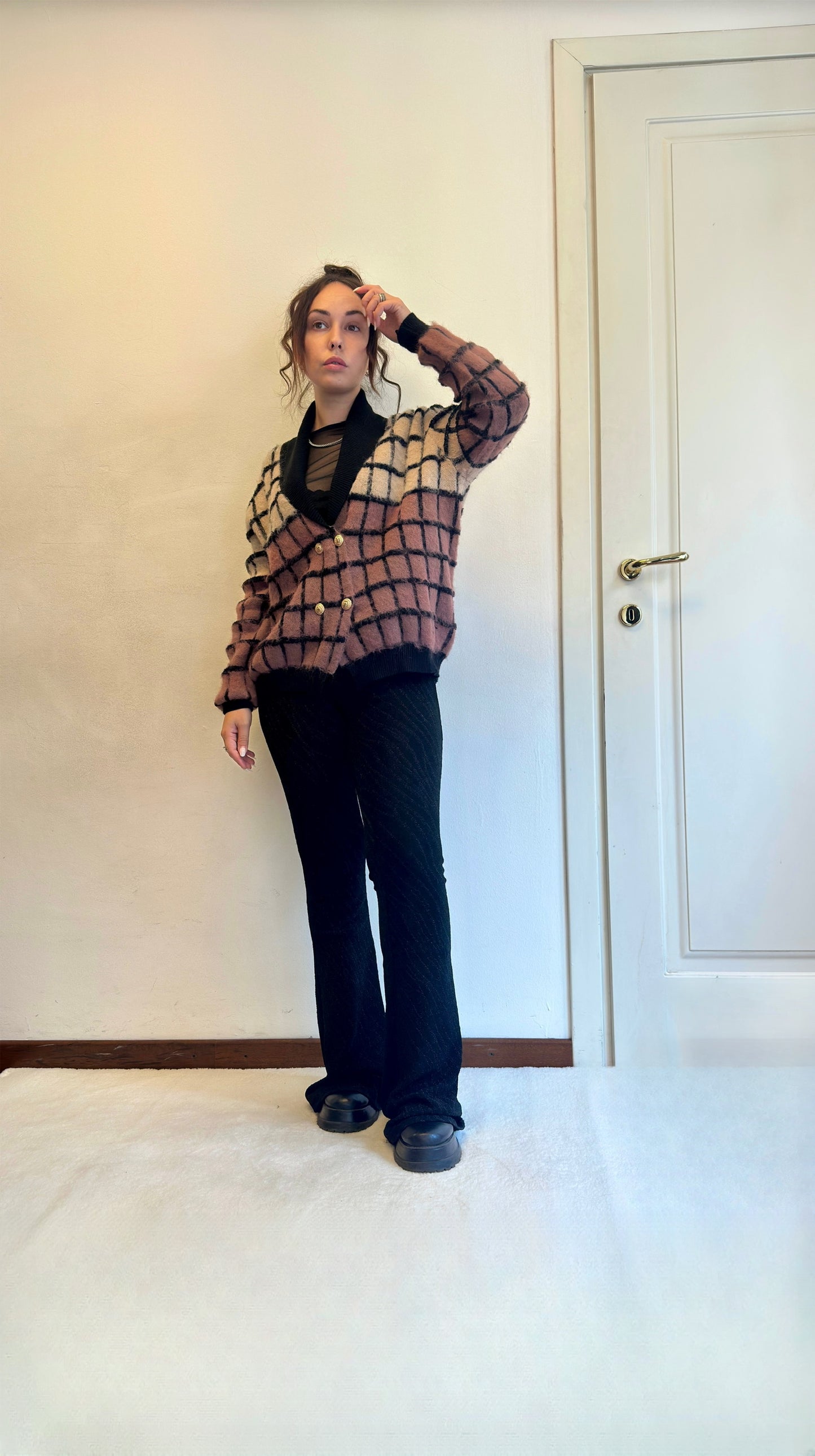 Maglia collo scialle