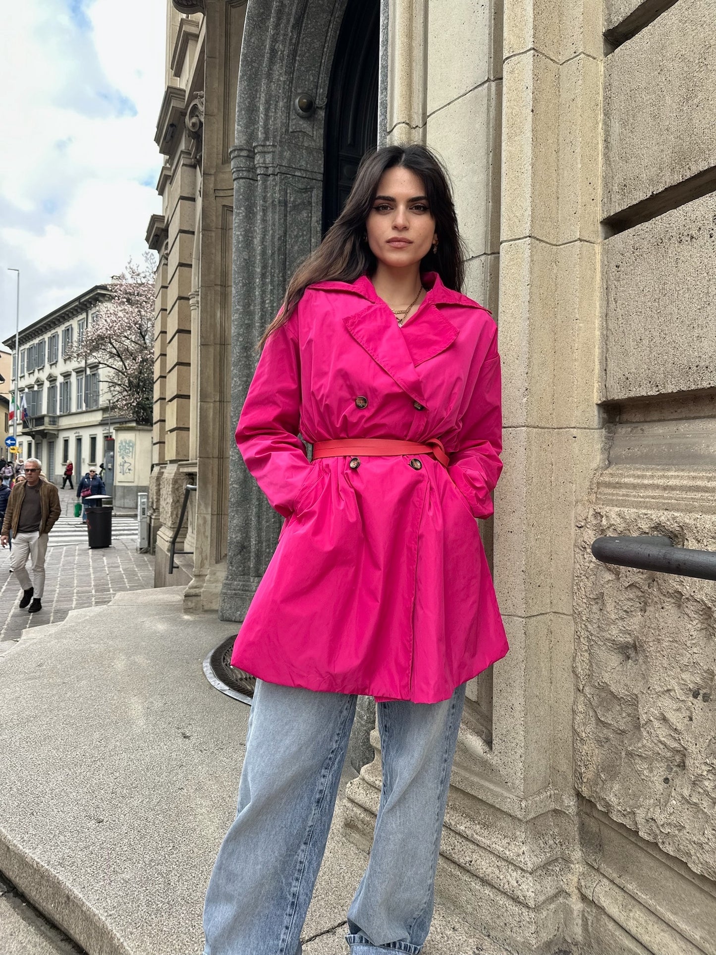 Trench in nylon