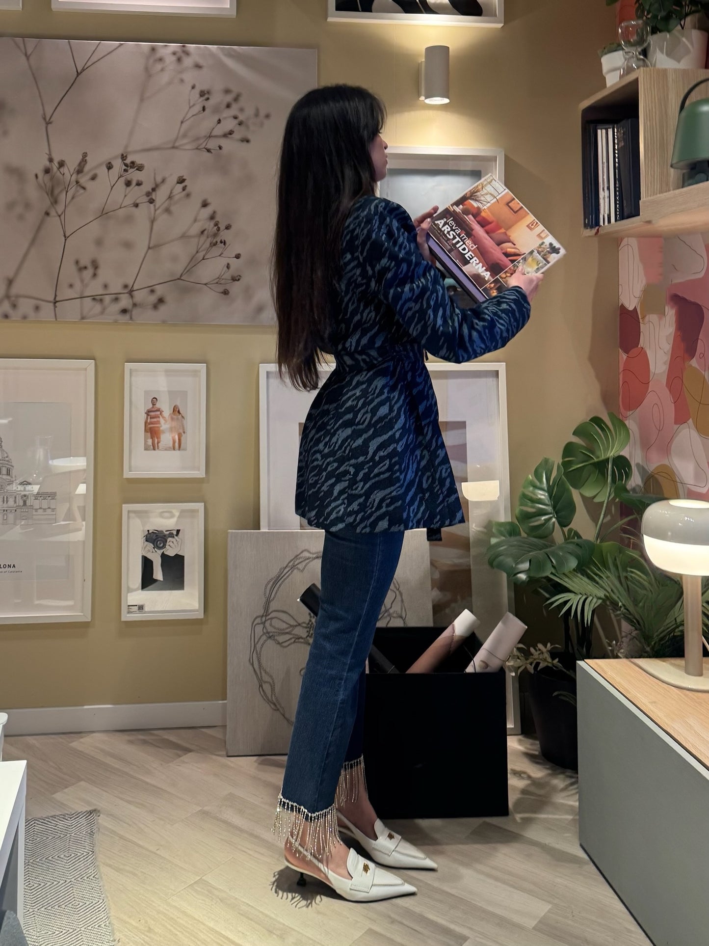 Giacca zebrata jeans