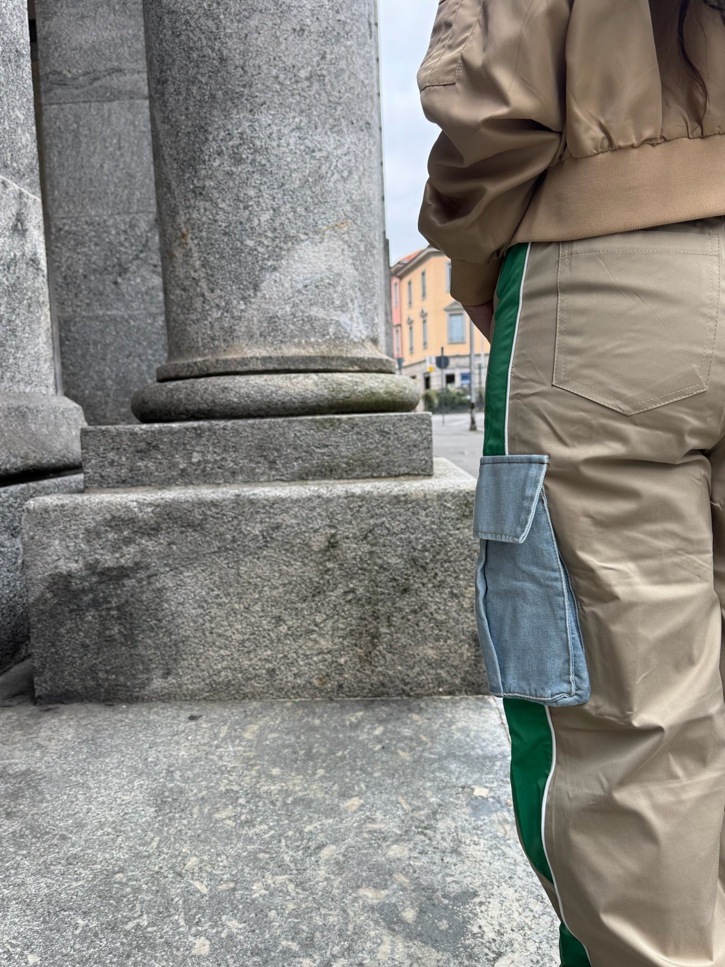 Jeans cargo doppio