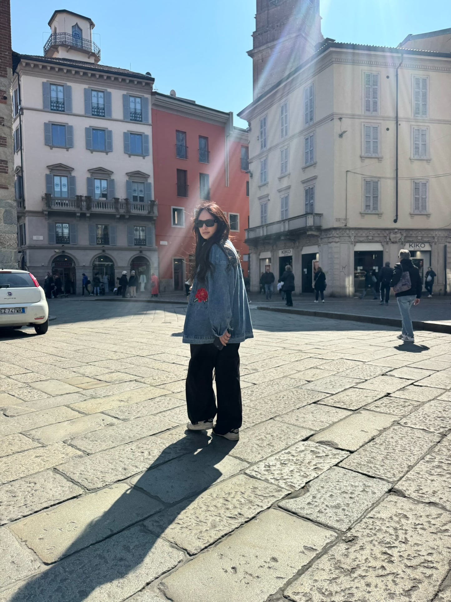 Giacca jeans rosa