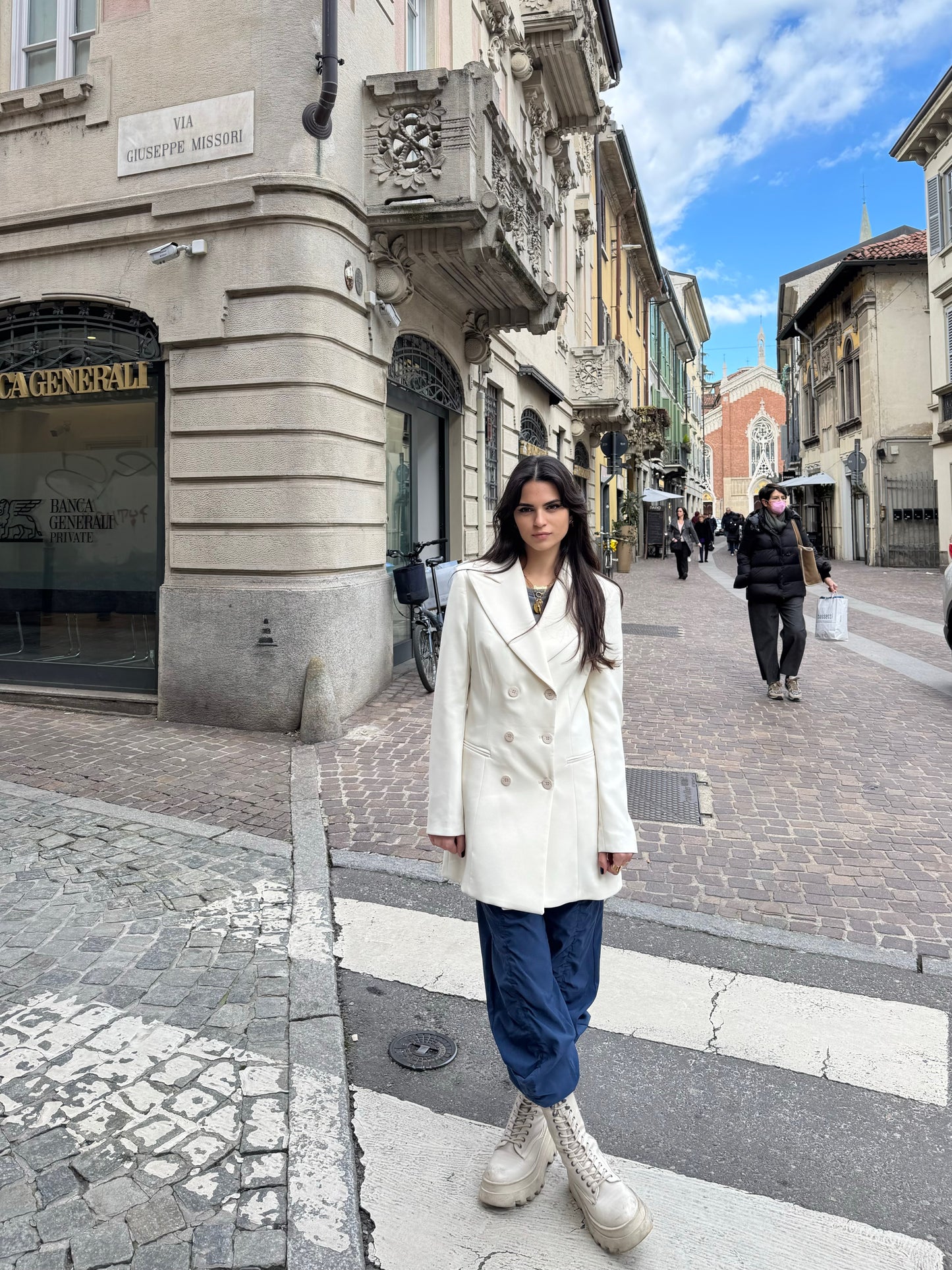 Blazer lungo doppiopetto