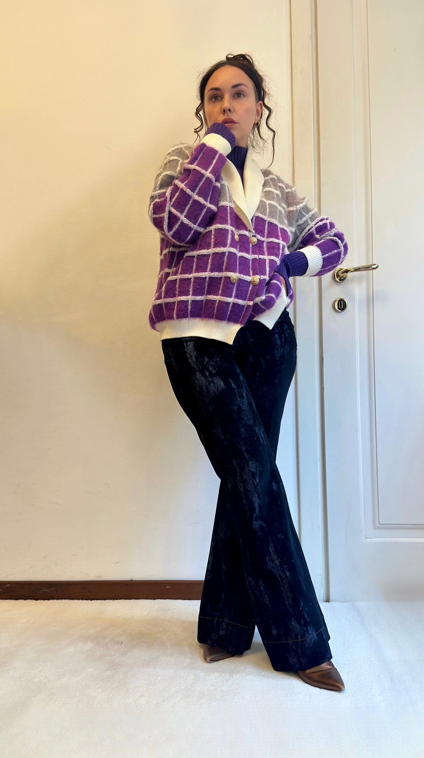 Maglia collo scialle