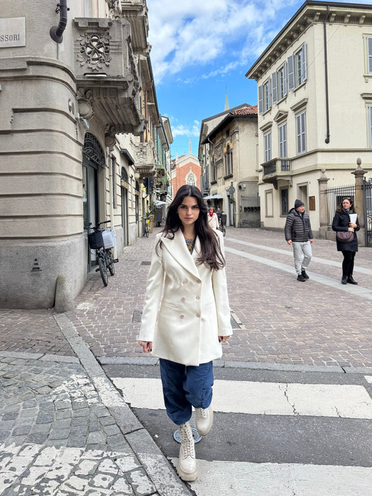 Blazer lungo doppiopetto
