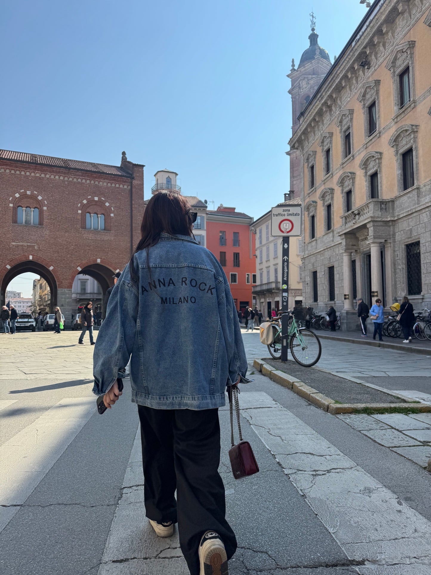 Giacca jeans rosa