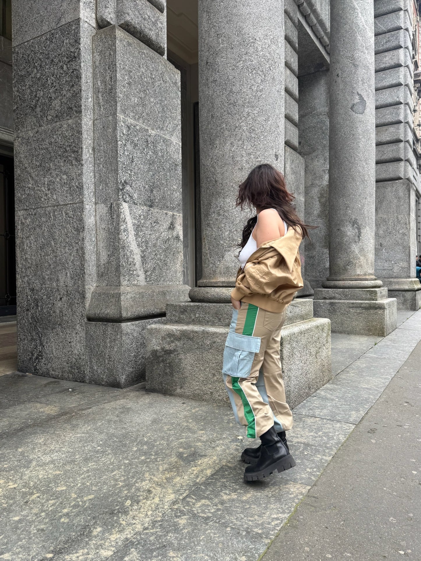 Jeans cargo doppio