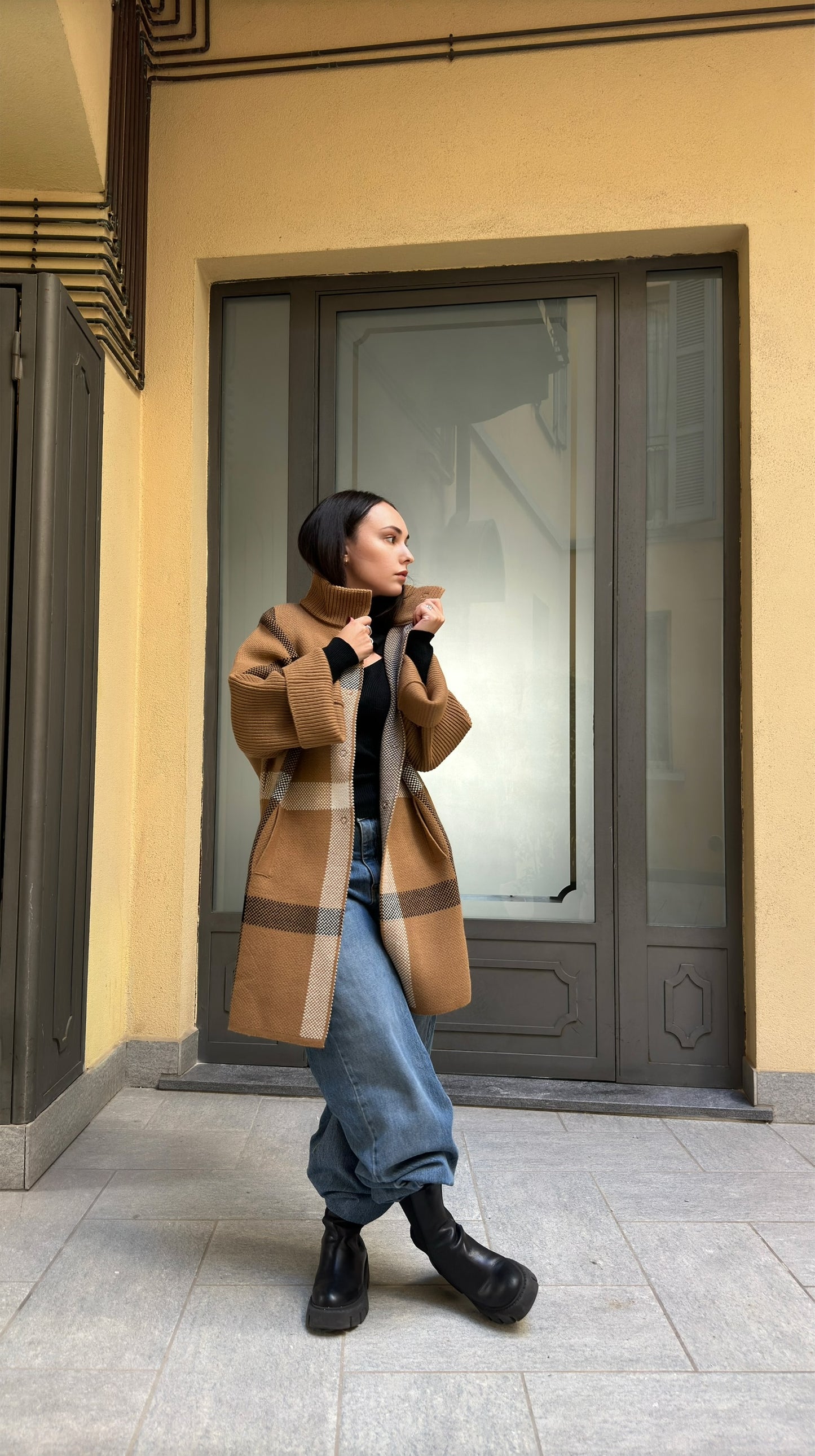 Cappotto collo alto
